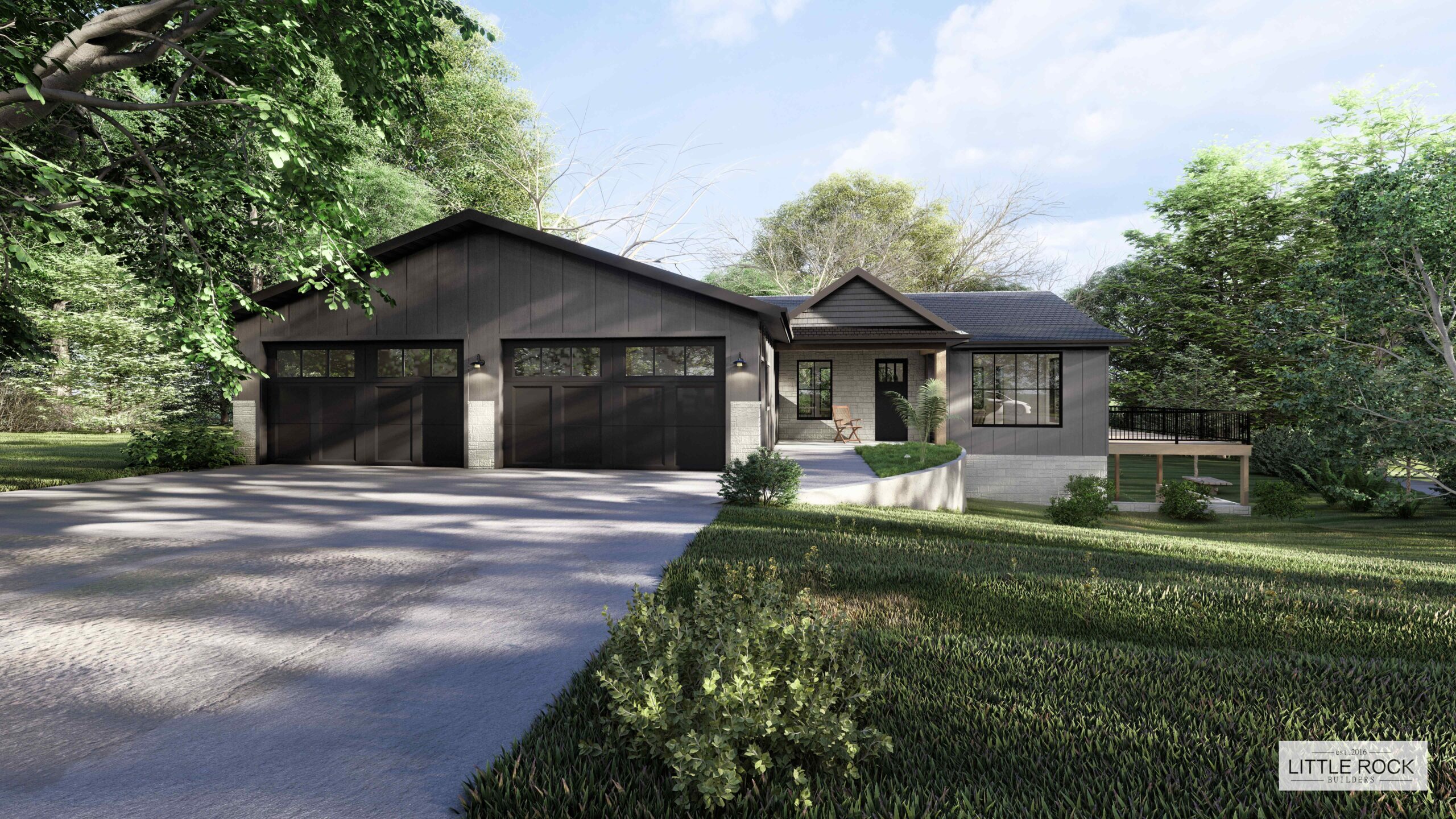 The Auburn, a stunning bungalow-style home built by Little Rock Builders in Texas custom home builder