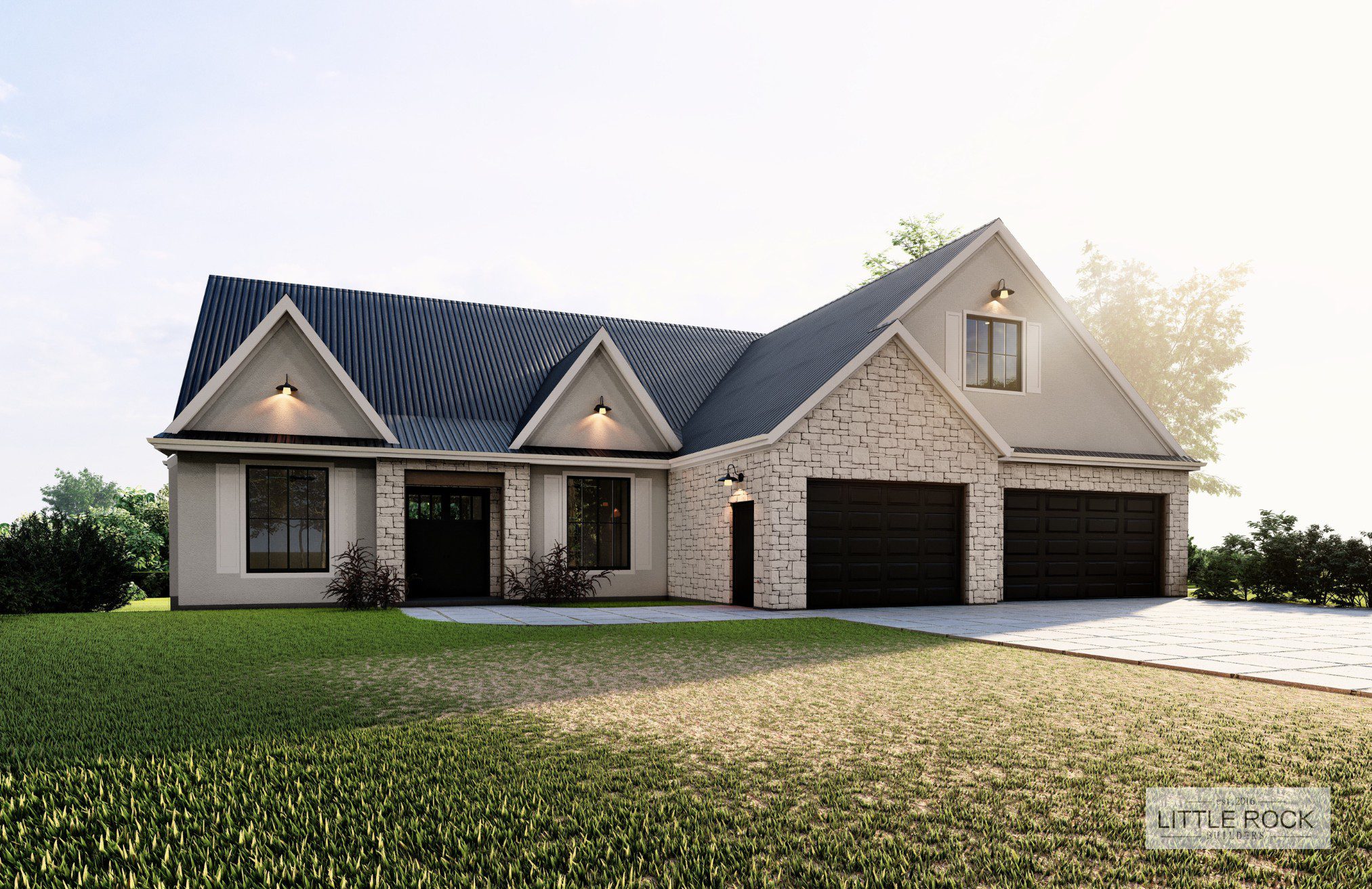 The Harrison is a 3 bedroom farmhouse built by Little Rock Builders in Texas